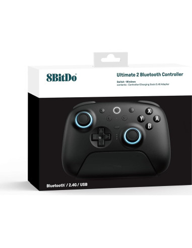 Controlador Bluetooth 8BitDo Ultimate 2 para Switch y PC