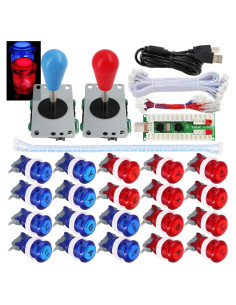 Kit Arcade DIY SJ@JX 2 Jugadores con Joystick y Botones LED