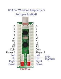 Kit Arcade DIY SJ@JX 2 Jugadores con Joystick y Botones LED 2