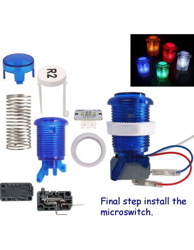 Kit Arcade DIY SJ@JX 2 Jugadores con Joystick y Botones LED