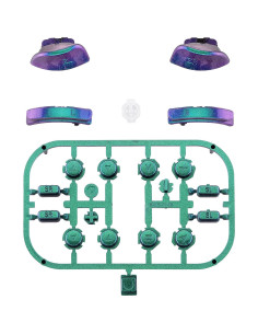 Juego de Botones eXtremeRate Camaleón Verde Púrpura para JoyCon 2