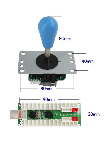 Kit Arcade DIY SJ@JX 2 Jugadores con Joystick y Botones LED