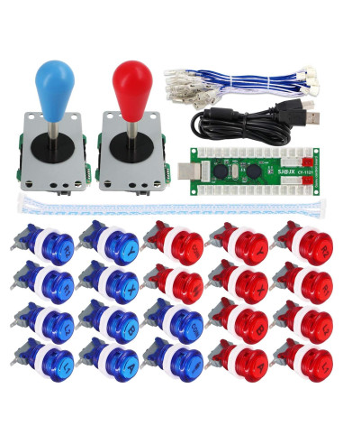 Kit Controlador Arcade SJ@JX 2 Jugadores USB para PC MAME