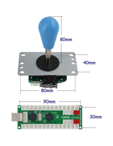Kit Controlador Arcade SJ@JX 2 Jugadores USB para PC MAME