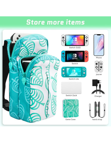 Bolsa de Viaje GLDRAM para Nintendo Switch con Funda y Accesorios