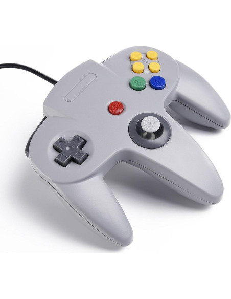 Controlador USB N64 SAFFUN Gris para PC y Raspberry Pi