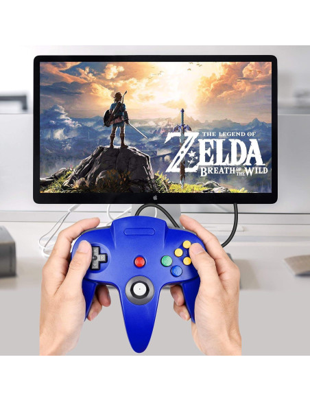 Controlador USB N64 SAFFUN Gris para PC y Raspberry Pi