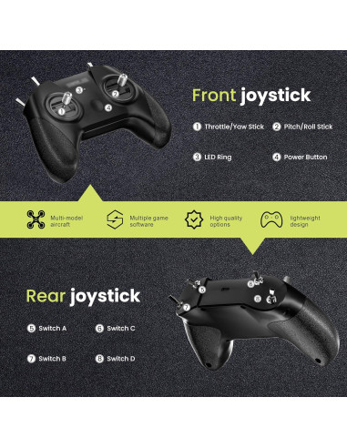 Controlador Remoto STARDRONE S8 para Simulador de Drones FPV