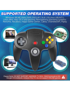Controlador USB N64 FISUPER para PC y Raspberry Pi - Negro 2