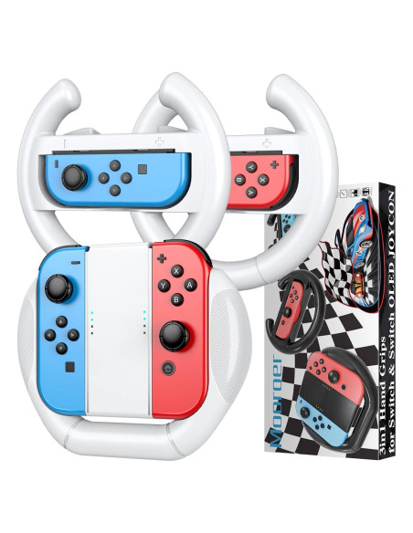 Volantes de Carreras Mooroer para Nintendo Switch y OLED - 3 Piezas