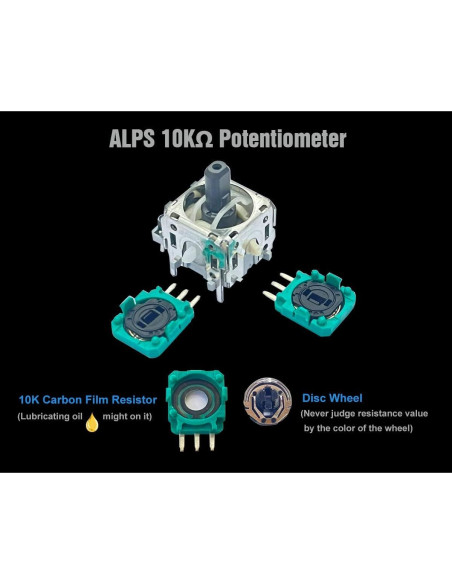 Potenciometro ALPS 10K ElecGear para Joystick PS4, Xbox, Switch Pro