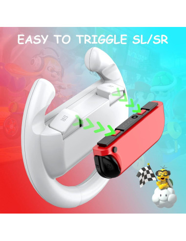 Volantes de Carreras Mooroer para Nintendo Switch y OLED - 3 Piezas