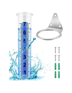 Medidor de Lluvia PACETAP 17.78 cm con Soporte Acero Inoxidable