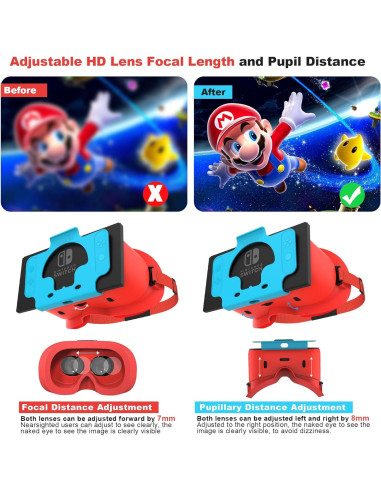 Auriculares VR TIMETOP para Nintendo Switch OLED - Lentes HD Ajustables