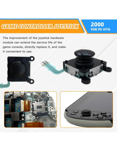 Joystick Analógico de Reemplazo Negro para PS Vita 2000