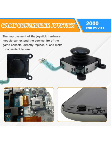Joystick Analógico de Reemplazo Negro para PS Vita 2000