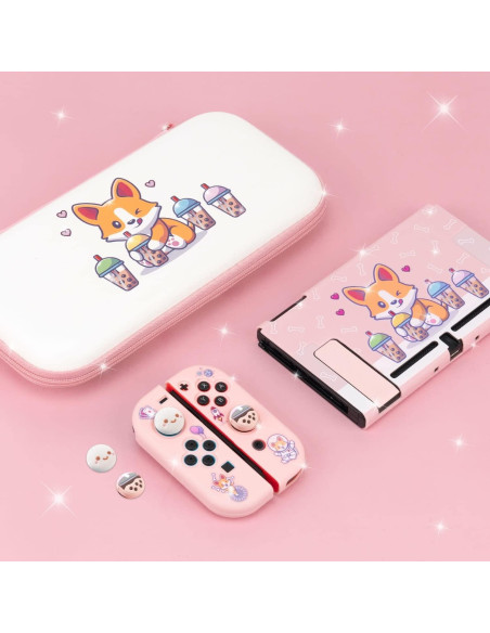 Estuche de Transporte BelugaDesign Corgi Boba para Nintendo Switch