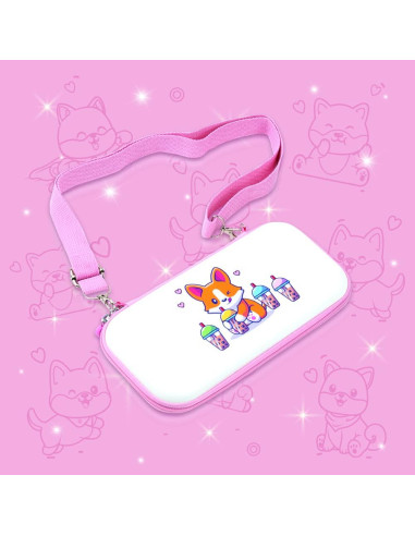 Estuche de Transporte BelugaDesign Corgi Boba para Nintendo Switch