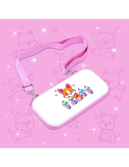 Estuche de Transporte BelugaDesign Corgi Boba para Nintendo Switch