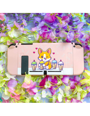 Estuche de Transporte BelugaDesign Corgi Boba para Nintendo Switch