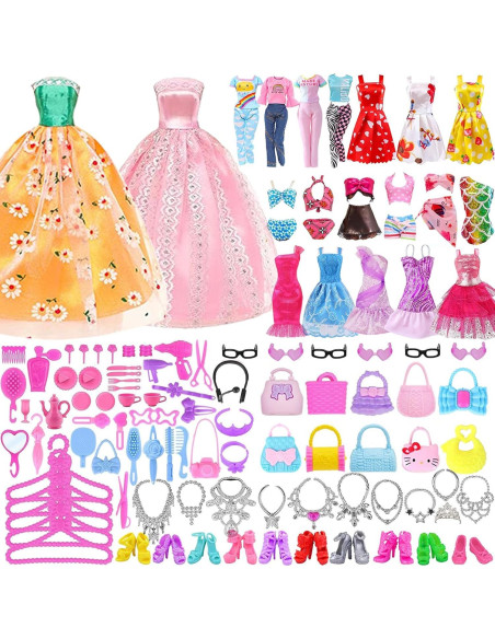 157 Piezas Ropa y Accesorios para Muñecas Vueos 11.5"