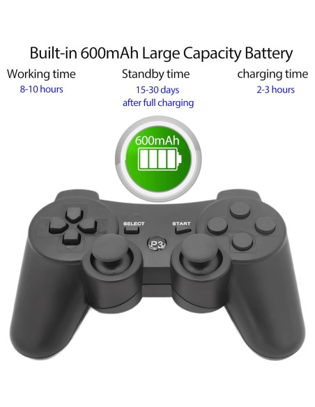 Controlador Inalámbrico Eagolloar para PS3 - Bluetooth Recargable