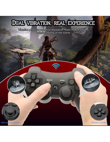 Controlador Inalámbrico Eagolloar para PS3 - Bluetooth Recargable