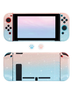 Funda Protectora Brillante FANPL para Nintendo Switch Rosa y Azul