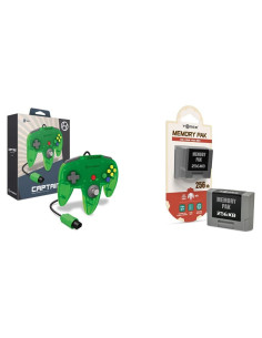 Controlador Premium Hyperkin Capitán N64 Verde Lima + Tarjeta 256KB