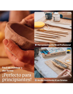Kit de Cerámica Sculpd - 2 kg Arcilla Secado al Aire 2