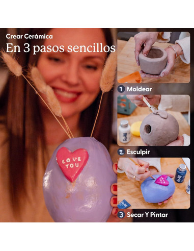 Kit de Cerámica Sculpd - 2 kg Arcilla Secado al Aire