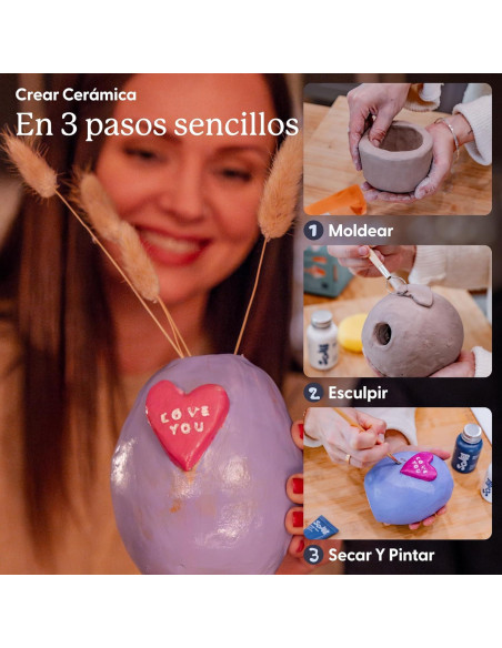 Kit de Cerámica Sculpd - 2 kg Arcilla Secado al Aire