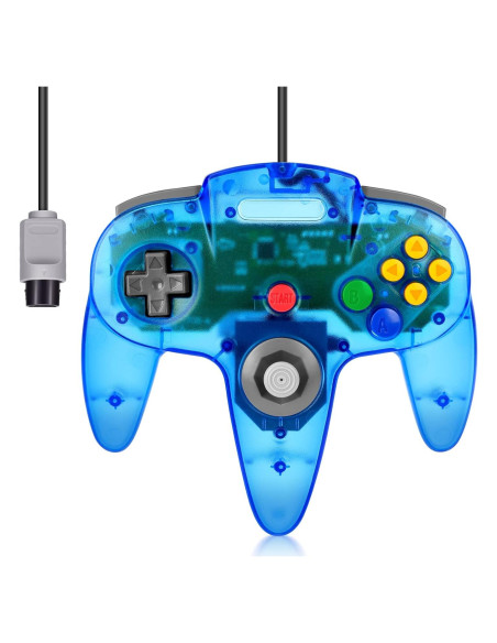 Controlador N64 FISUPER con Cable Azul - Joystick Ergonomico