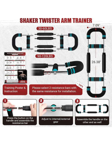 Entrenador de Brazos NOONCRAZY Arm-2 Ajustable 30-120 lbs