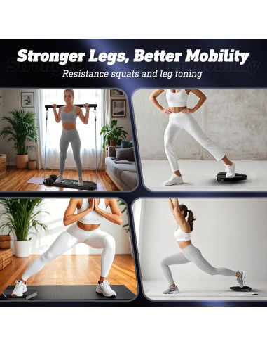 Set de Reformer de Pilates Esne 6-en-1 Plegable con Bandas