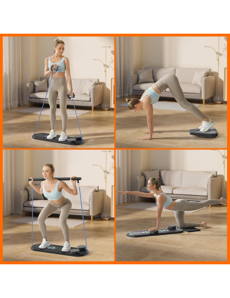 Set de Reformer de Pilates Esne 6-en-1 Plegable con Bandas Set de Reformer de Pilates Esne 6-en-1 Plegable con Bandas