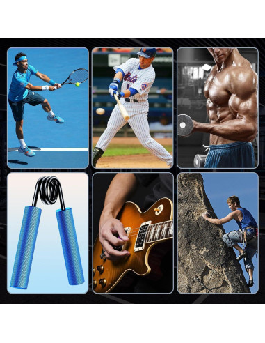 Entrenador de Fuerza de Agarre ZEAGUS 4 Pack 22-90 kg