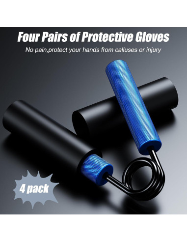 Entrenador de Fuerza de Agarre ZEAGUS 4 Pack 22-90 kg
