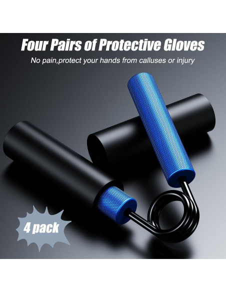 Entrenador de Fuerza de Agarre ZEAGUS 4 Pack 22-90 kg