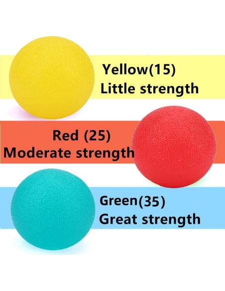 3 Pelotas de Estrés FMELAH para Ejercicio de Mano