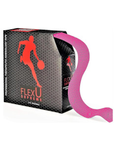 Cinta de Kinesiología FlexU 35m Hipoalergénica Rosa