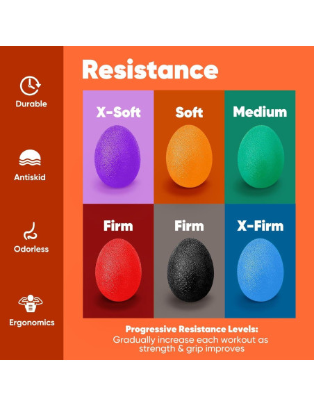Paquete de 6 Pelotas Antiestrés HiKeep para Mano y Dedos