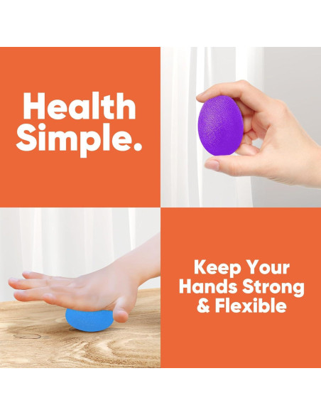 Paquete de 6 Pelotas Antiestrés HiKeep para Mano y Dedos