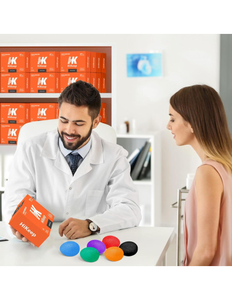 Paquete de 6 Pelotas Antiestrés HiKeep para Mano y Dedos