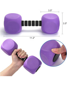 Mancuernas de Agua Outamateur 2Pack EVA 26.9x8.9cm Púrpura 2