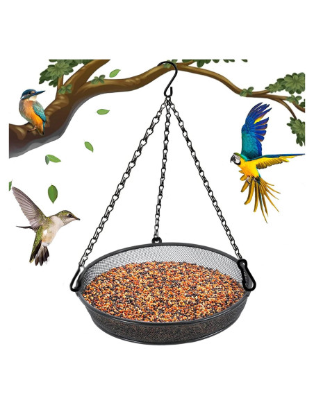 Comedero para Aves Colgante FLINTER - Metal 18x18 cm Comedero para Aves Colgante FLINTER - Metal 18x18 cm