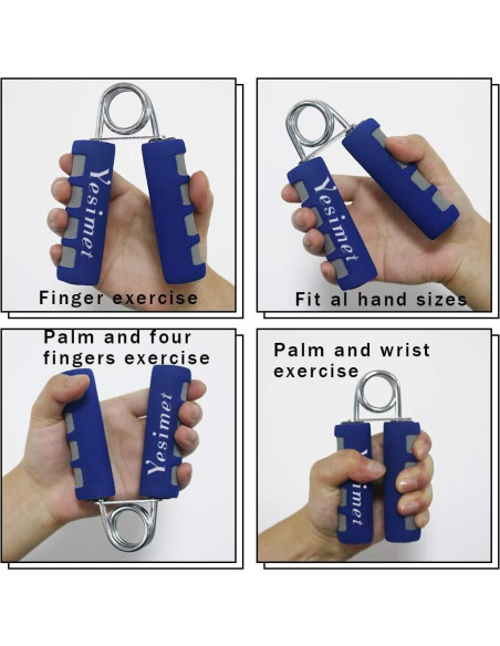 Juego de 2 Agarradores de Mano YESIMET - Fortalecedor de Agarre 20-25LB