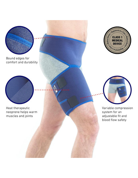 Faja de ingle Neo-G unisex para lesiones de muslo y isquiotibiales