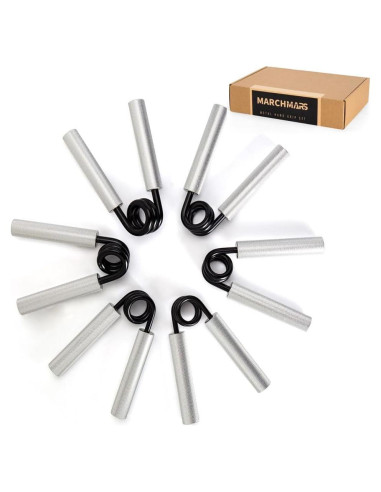 Entrenador de Fuerza de Agarre MARCHMARS 6 Paquetes 45-158kg