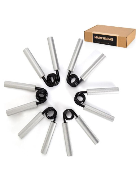 Entrenador de Fuerza de Agarre MARCHMARS 6 Paquetes 45-158kg Entrenador de Fuerza de Agarre MARCHMARS 6 Paquetes 45-158kg